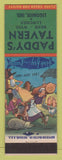 Matchbook Cover - Paddy's Tavern Ligonier IN Hillbilly