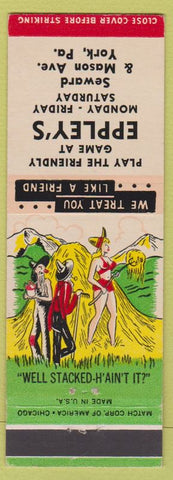 Matchbook Cover - Eppley's York PA Hillbilly