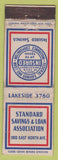 Matchbook Cover - Standard Savings Loan NO TOWN Federal