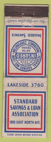 Matchbook Cover - Standard Savings Loan NO TOWN Federal