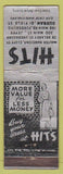 Matchbook Cover - HITS Women's Clothes South Afrrica Durban girlie WORN