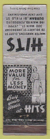 Matchbook Cover - HITS Women's Clothes South Afrrica Durban girlie WORN
