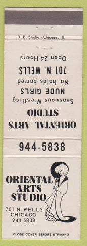 Matchbook Cover - Oriental Arts Studio Chicago IL girlie