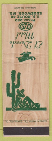 Matchbook Cover - El Dorado Motel Edgewood MD