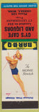 Matchbook Cover - Cy's Cafe Liquor Chaska MN pinup Low Phone #'