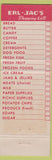 Matchbook Cover - Erl Jac's Market Clinton MD beef'