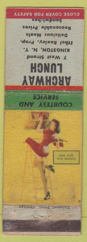 Matchbook Cover - Archway Lunch Kingston NY pinup WEAR
