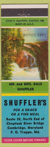 Matchbook Cover - Shuffler's Cambridge MA CREASE'