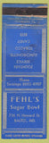 Matchbook Cover - Fehl's Sugar Bowl Baltimore MD'