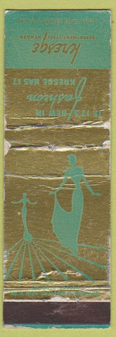 Matchbook Cover - Kresqe Department Store Newark NJ girlie WEAR