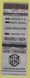 Matchbook Cover - Hotel Stratford Parkersburg WV WORN Federal