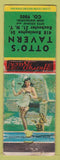 Matchbook Cover - Otto's Tavern Rochester NY pinup WORN CREASED'