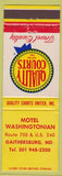 Matchbook Cover - Motel Washingtonian Gaithersburg MD Quality Courts