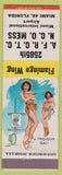 Matchbook Cover - NCO Mess Miami International Airport FL pinup military