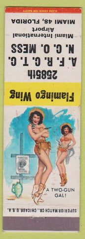 Matchbook Cover - NCO Mess Miami International Airport FL pinup military
