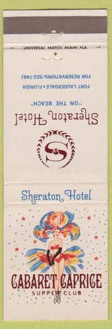 Matchbook Cover - Sheraton Hotel Fort Lauderdale Fl girlie #1248 Venetian Lounge