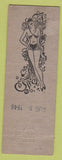 Matchbook Cover - Emerald Inn Menands NY girlie Back 1946