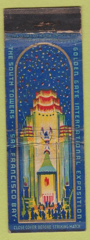 Matchbook Cover - 1939 San Francisco CA Golden Gate Expositon WORN