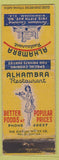 Matchbook Cover - Alhambra Restaurant Birmingham AL girlie WEAR