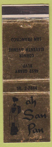 Matchbook Cover - Ah San Pan San Francisco CA girlie