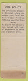 Matchbook Cover - Hollywood Beauty shop[pes Cincinnati OH girlie WORN