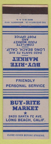 Matchbook Cover - Buy Rite Market Grocery Long Beach CA
