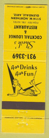 Matchbook Cover - Sheik's Lounge Glendale AZ girlie'