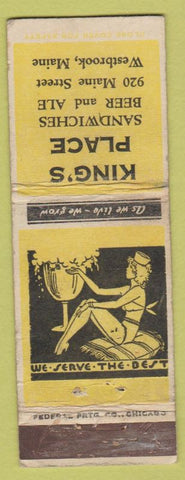 Matchbook Cover - King's Place Westbrook ME girlie WEAR'