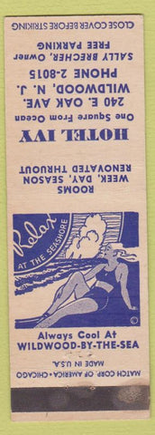Matchbook Cover - Hotel Ivy Wildwood NJ girlie