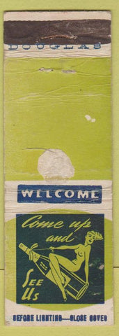 Matchbook Cover - Douglas Match girlie WORN