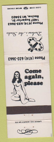 Matchbook Cover - Darlene's Art Studio Racine WI girlie'
