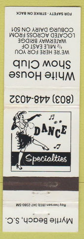 Matchbook Cover - White House Show Club Myrtle Beach SC girlie