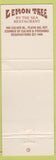 Matchbook Cover - Lemon Tree by the Sea Playa Del Rey CA
