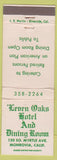 Matchbook Cover - Leven Oaks Hotel Monrovia CA