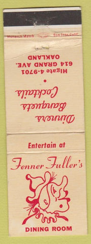 Matchbook Cover - Fenner Fuller's Restaurant Oakland CA'