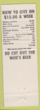 Matchbook Cover - Charles Ann's Lounge Beaumont TX girlie'