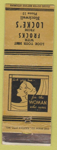 Matchbook Cover - Frocks from Locke's Blackwell girlie OK?'