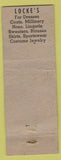 Matchbook Cover - Frocks from Locke's Blackwell girlie OK?'