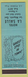 Matchbook Cover - Hotel La Salle Lac Megantic QC girlie