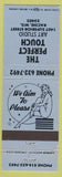 Matchbook Cover - Perfect Touch Art Studio Racine WI girlie