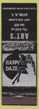 Matchbook Cover - Art's Avon NY girlie CREASES'