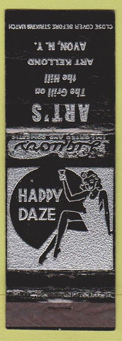 Matchbook Cover - Art's Avon NY girlie CREASES'