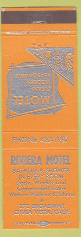 Matchbook Cover - Riviera Motel Chula Vista CA