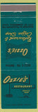 Matchbook Cover - Ozzie's Restaurant City of Commerce CA'