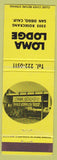 Matchbook Cover - Loma Lodge San Diego CA
