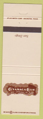 Matchbook Cover - Cuyamaga Club San Diego CA