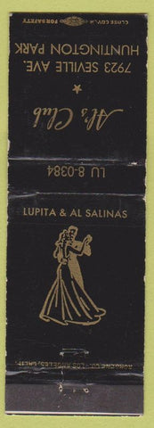 Matchbook Cover - Al's Club Huntington Park CA WEAR'