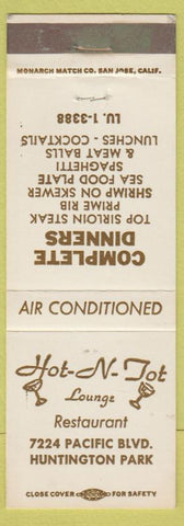 Matchbook Cover - Hot N Tot Lounge Huntington Park CA
