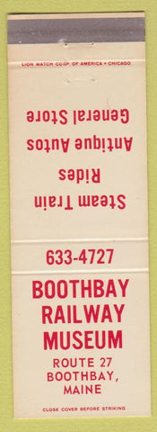 Matchbook Cover - Boothbay Railway Museum Boothbay ME