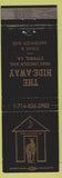 Matchbook Cover - The Hide Away Cypress CA